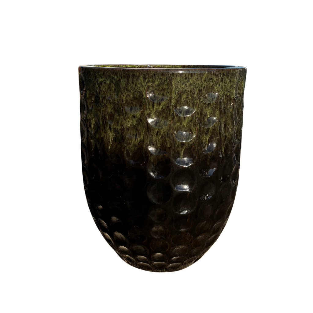 Pot MEROVEE 55x65cm vert sur noir