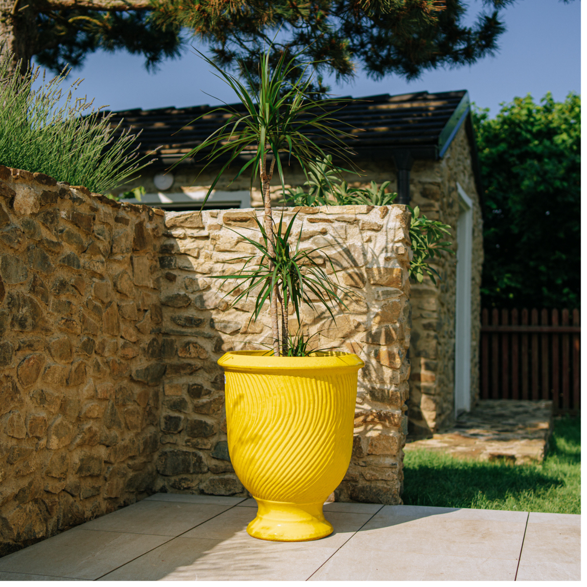 Planter MORGANE 55x69cm yellow