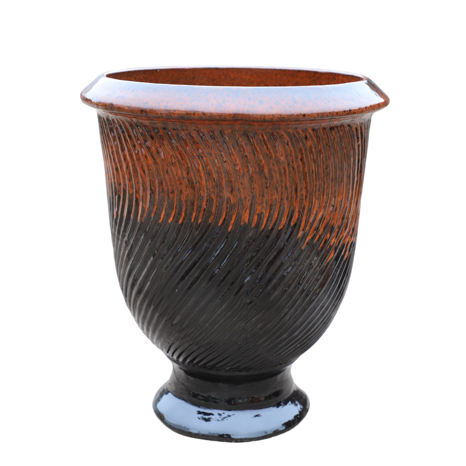 Vaso MORGANE 55x69cm arancione su nero