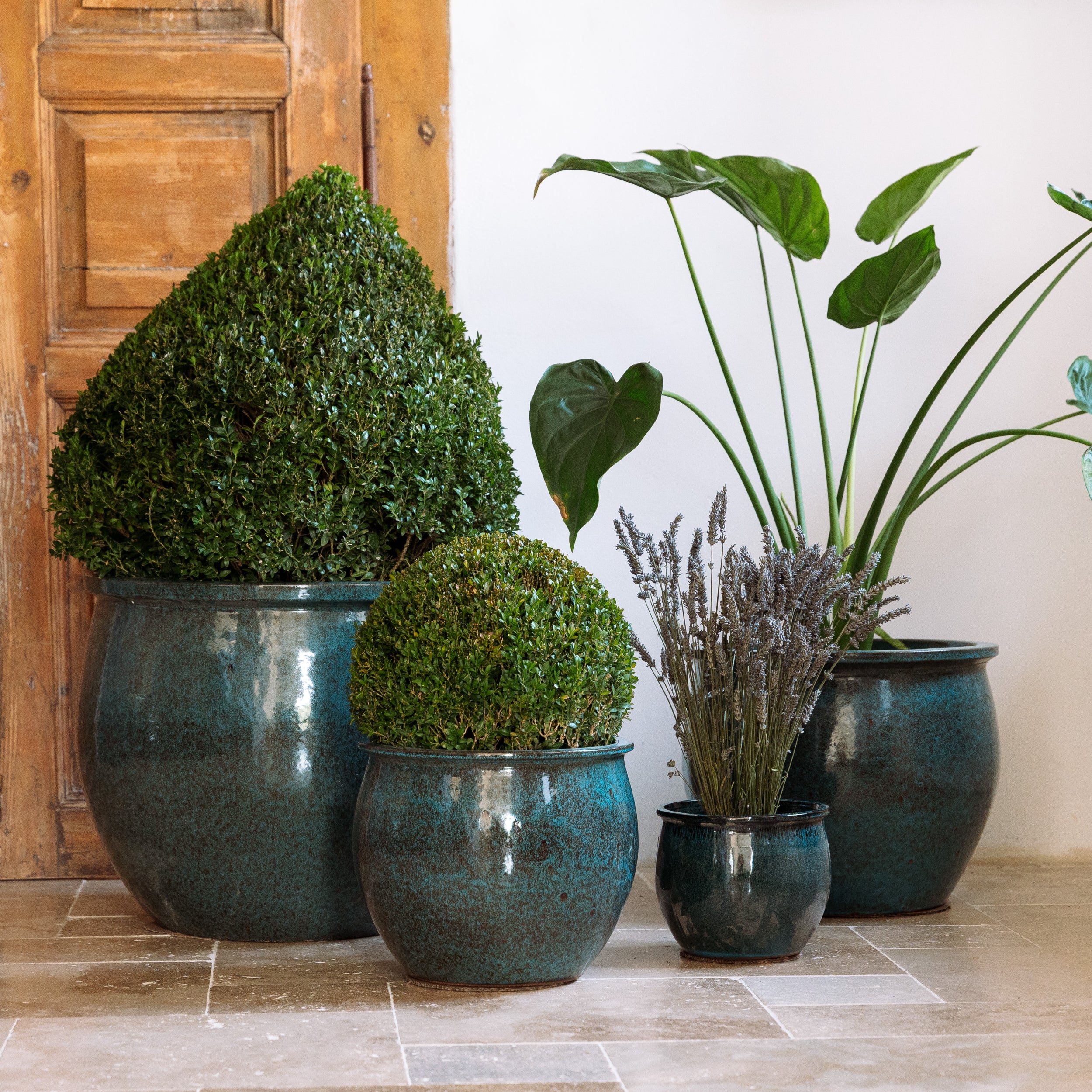 Pot NEWTON 21x23cm bleu acier