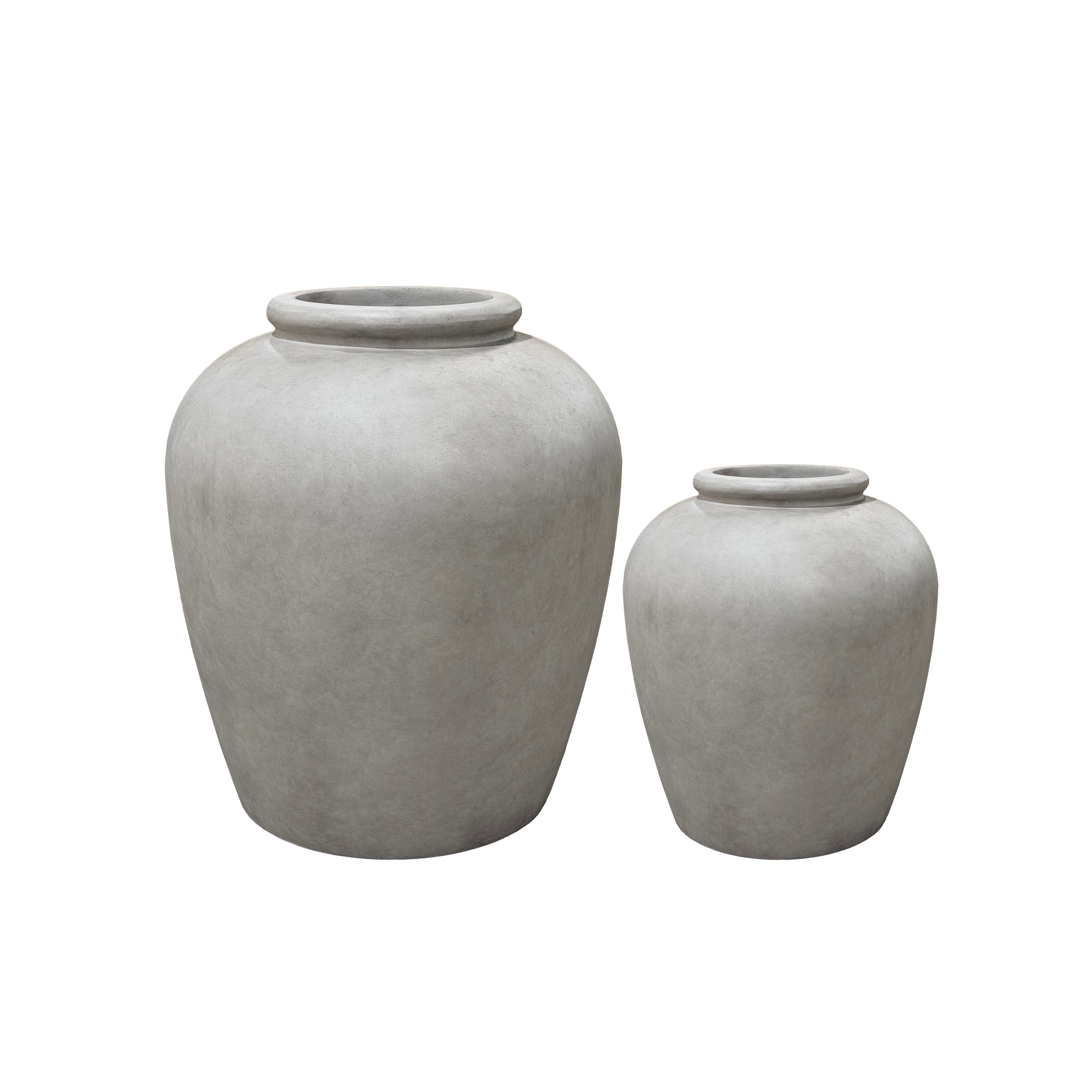 Cache-pot pré percé ORIGIN 43x48cm gris brume