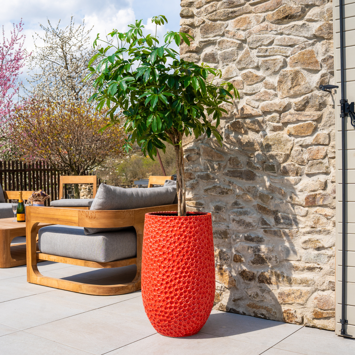 Pot PARIS 39x63cm rouge