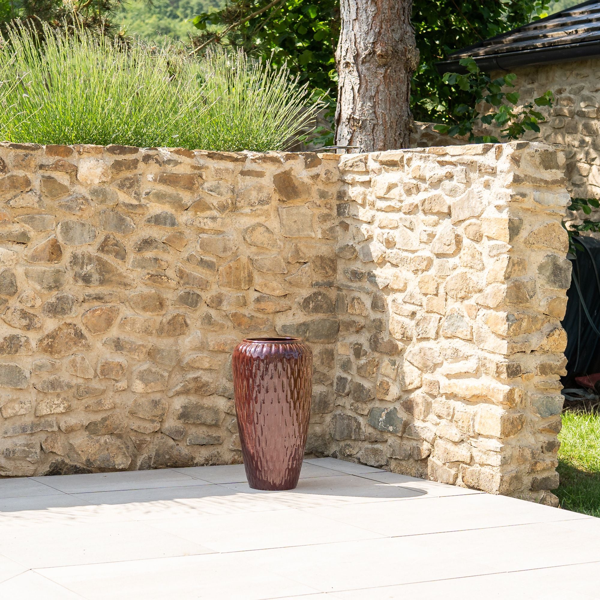 Pot POMPADOUR 30x57cm rouge brique