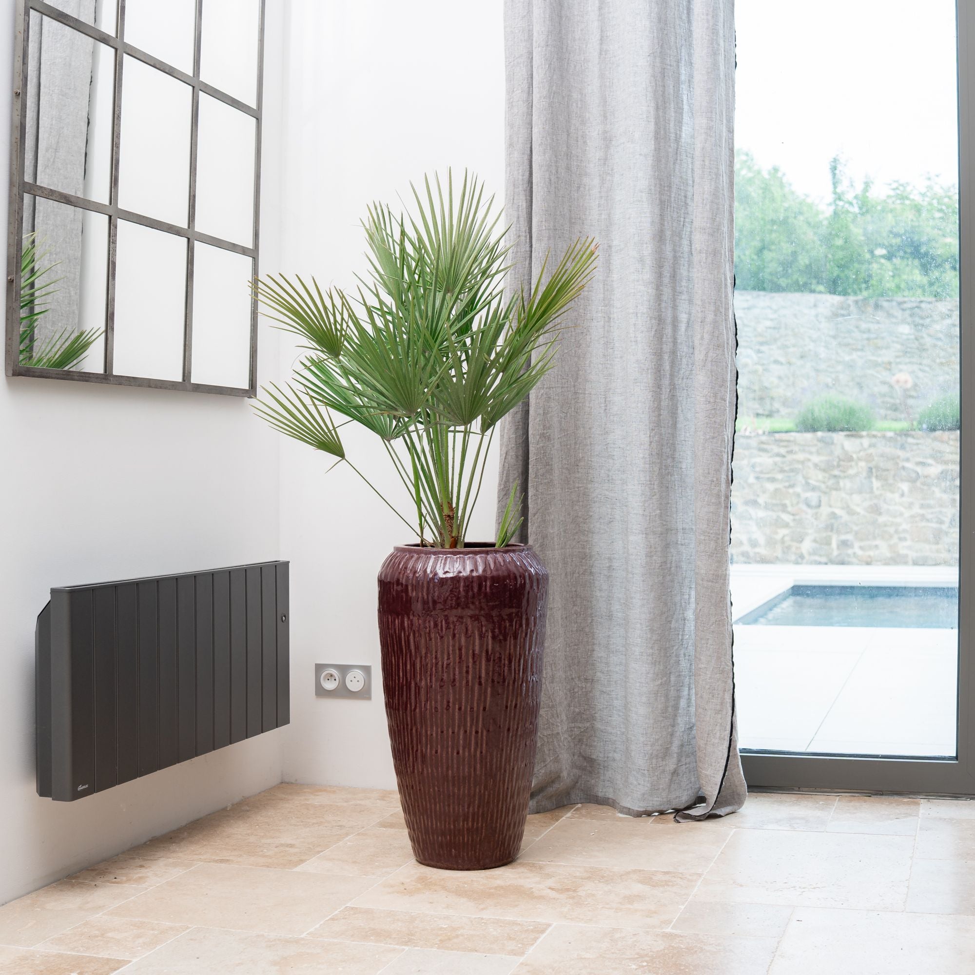 Pot POMPADOUR 47x90cm rouge brique