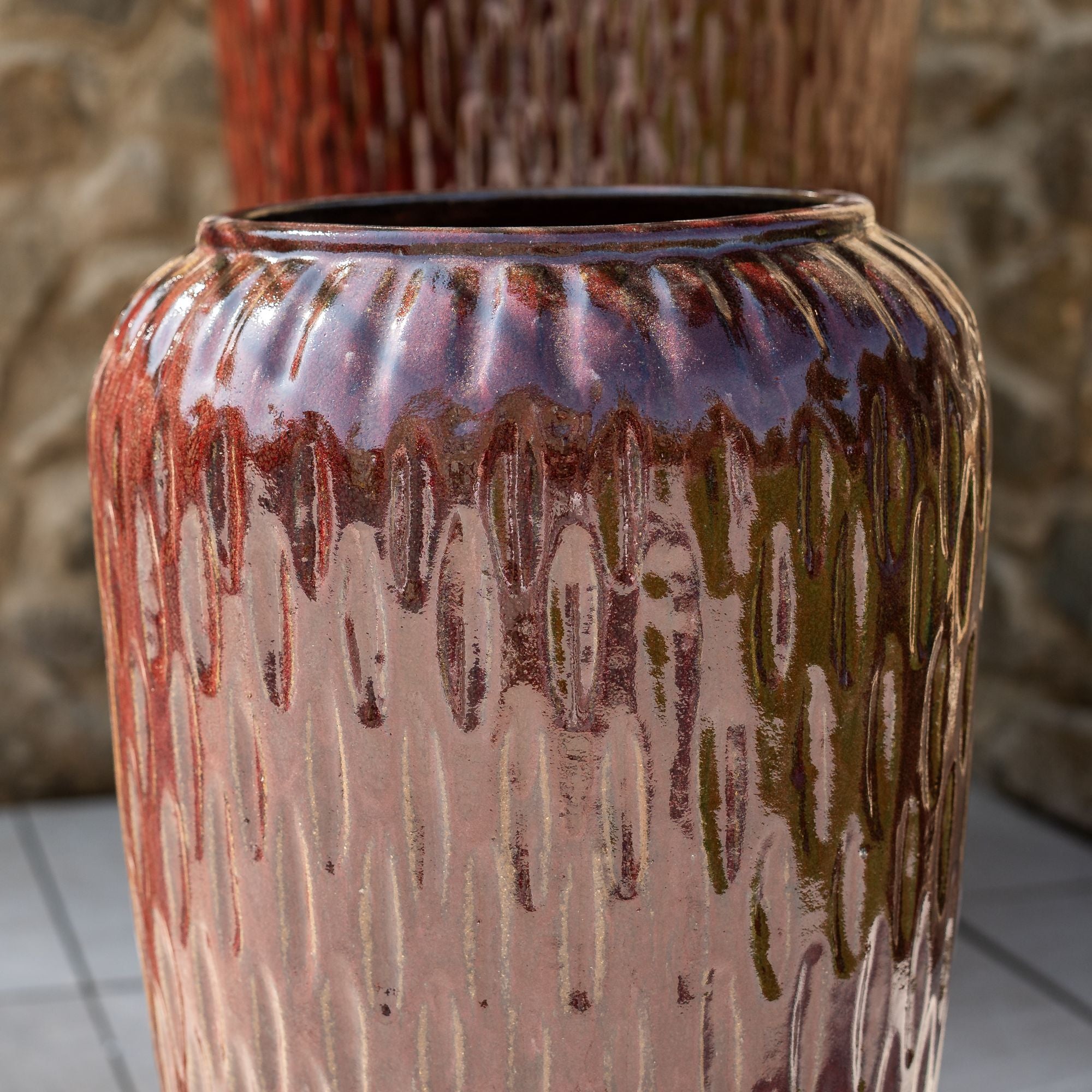 Pot POMPADOUR 30x57cm rouge brique