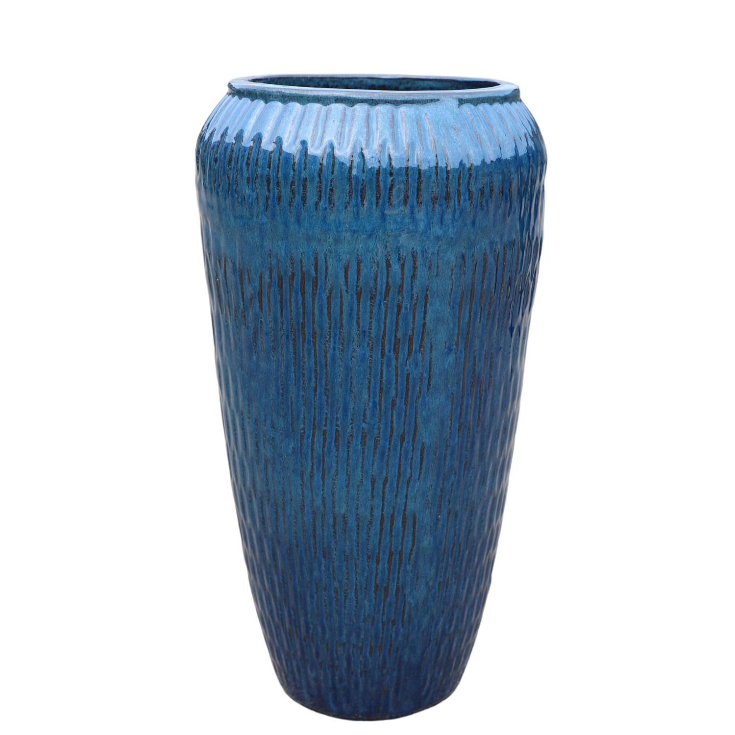 POMPADOUR Pot 36x69cm azure blue