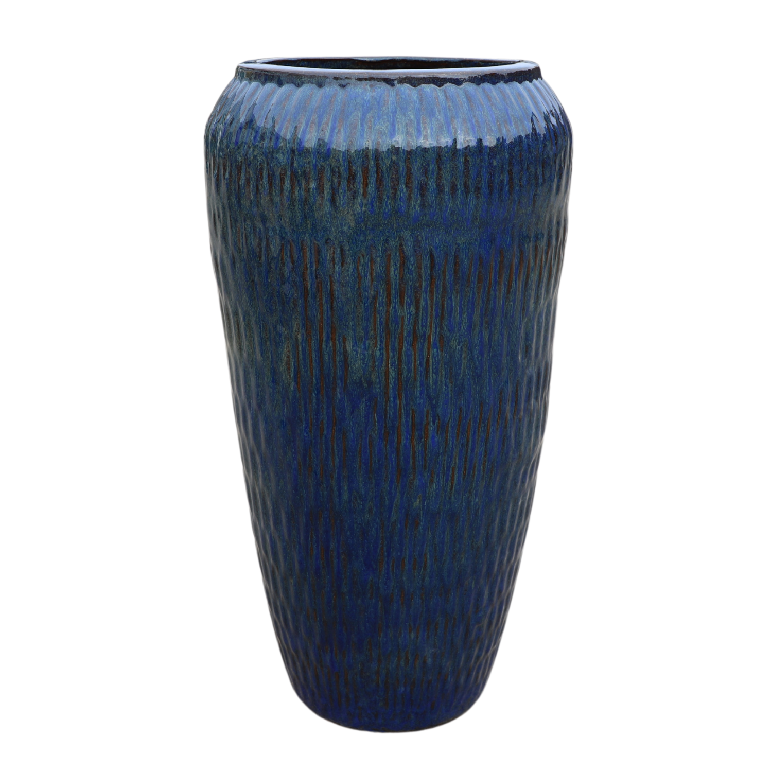 Pot POMPADOUR 36x69cm bleu outremer