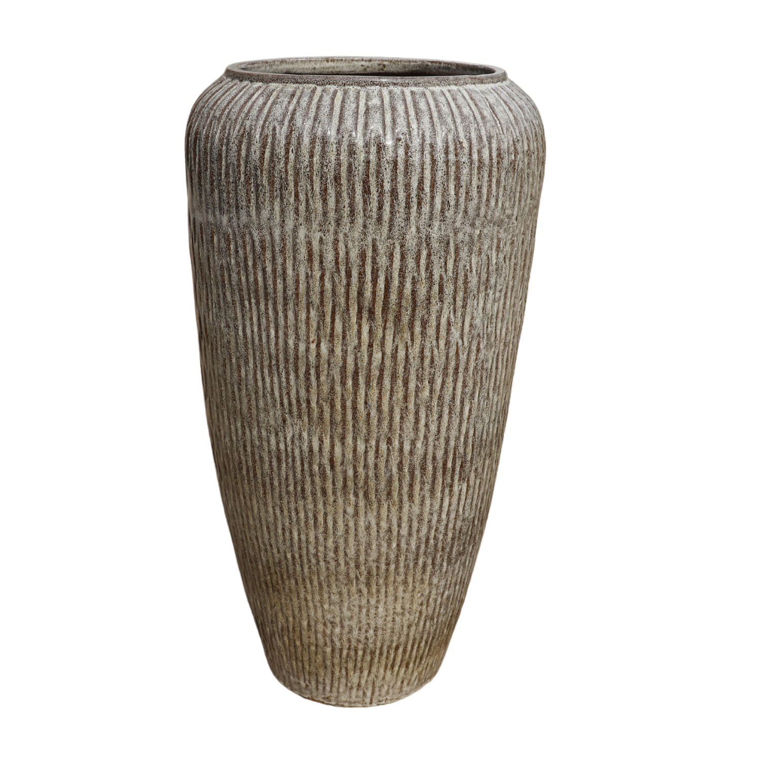 Maceta POMPADOUR 47x90cm tigre blanco