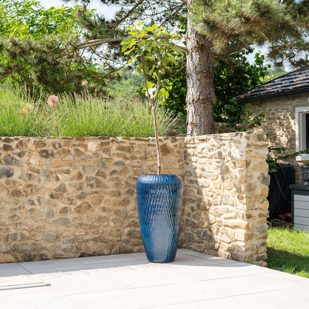 Vaso POMPADOUR 47x90cm blu oltremare