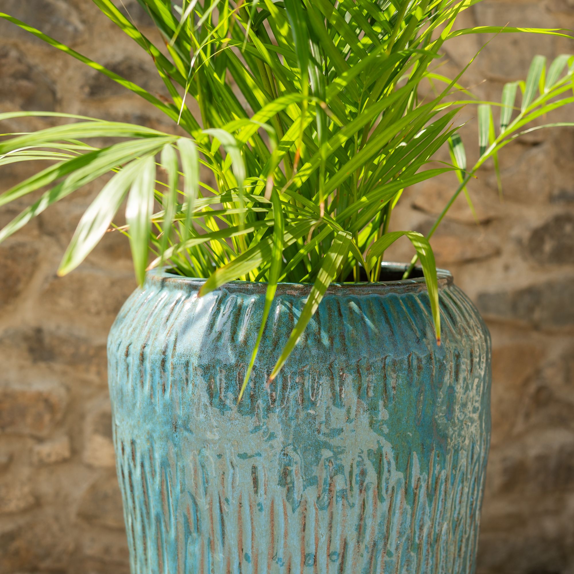 Pot POMPADOUR 47x90cm bleu fer