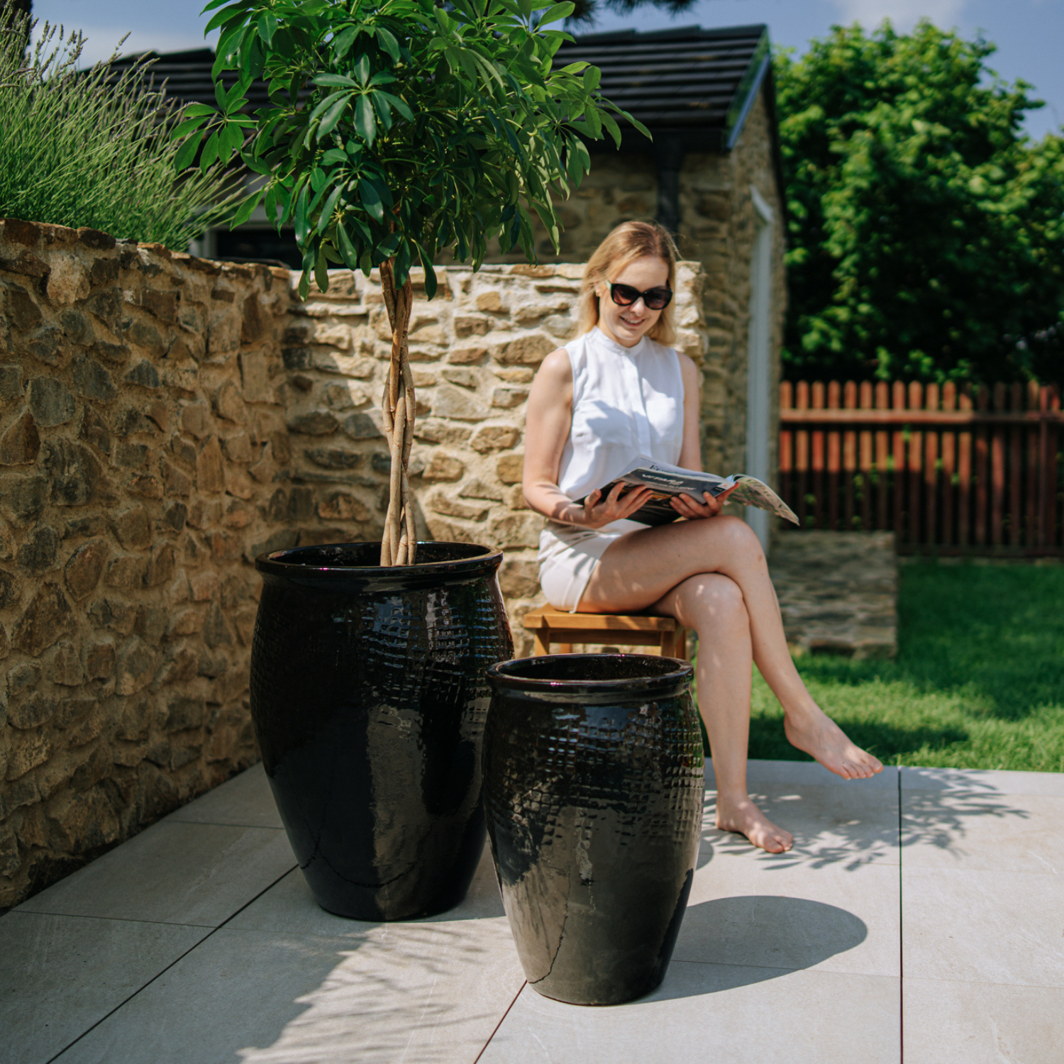 POSEIDON Pot 50x68cm black