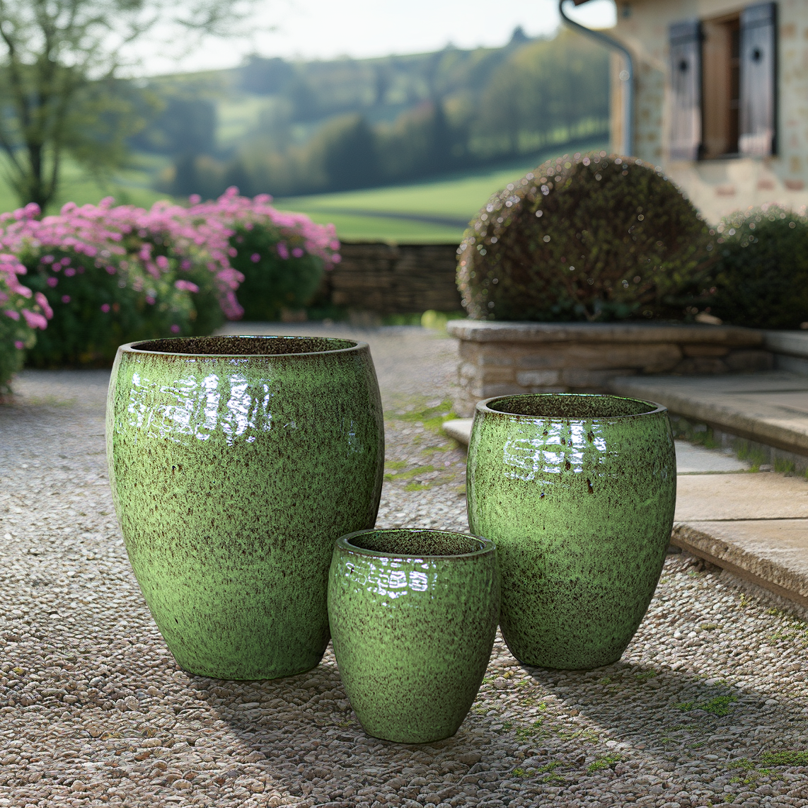 Vaso POSEIDON2 46x55cm verde lago