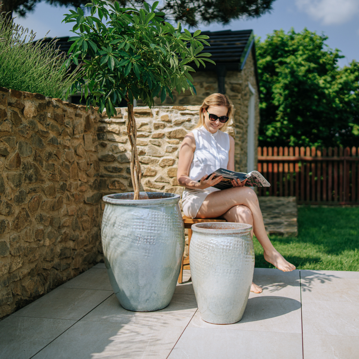 POSEIDON Pot 36x52cm pearl