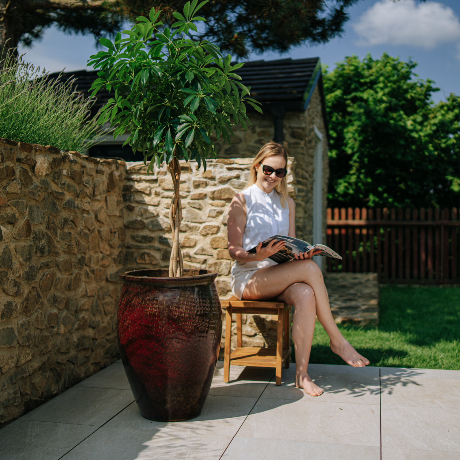 Pot POSEIDON 50x68cm rouge brique