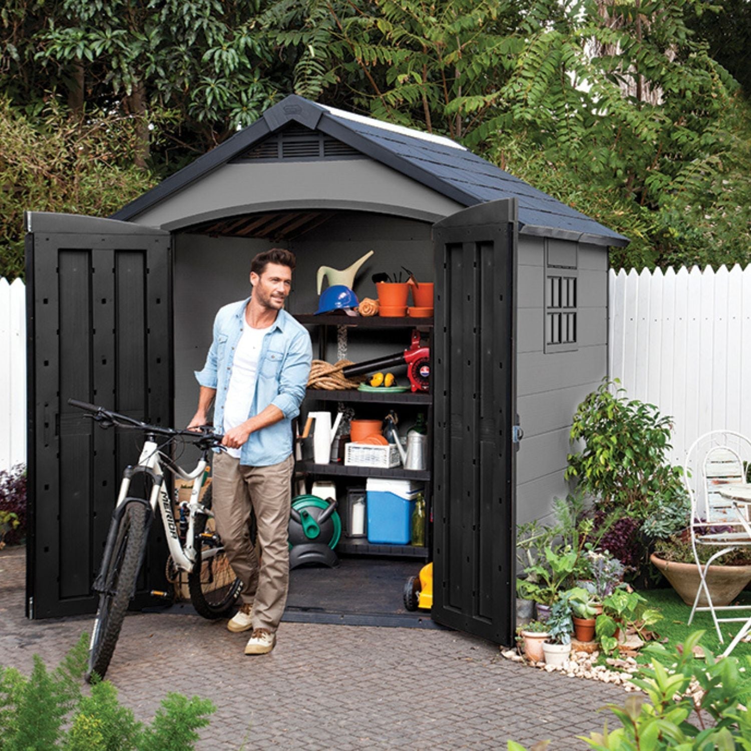 PREMIER 757 Garden Shed Grey