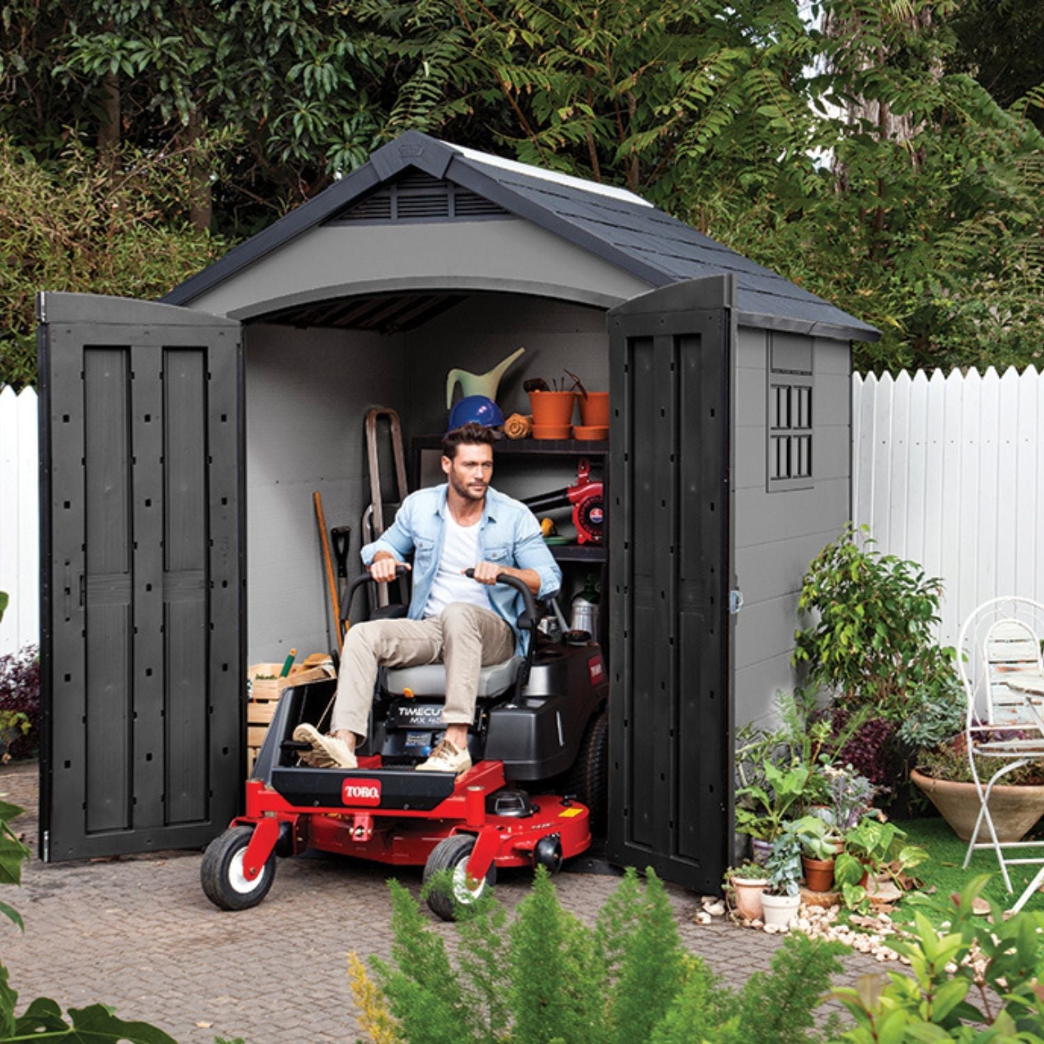 PREMIER 757 Garden Shed Grey
