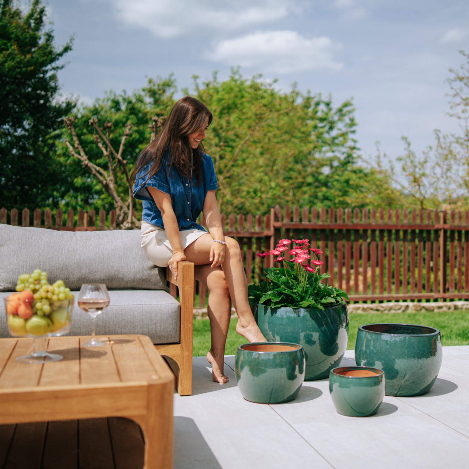 ROMULUS Pot 21x15cm jade