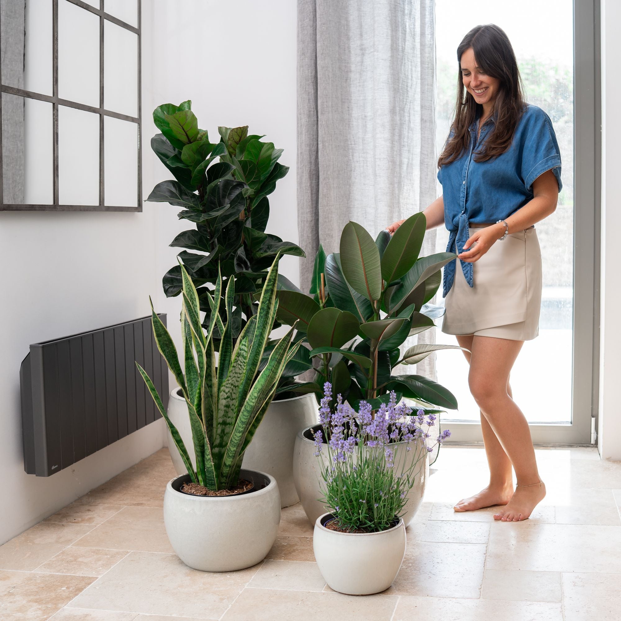 Pot ROMULUS 55x38cm crème