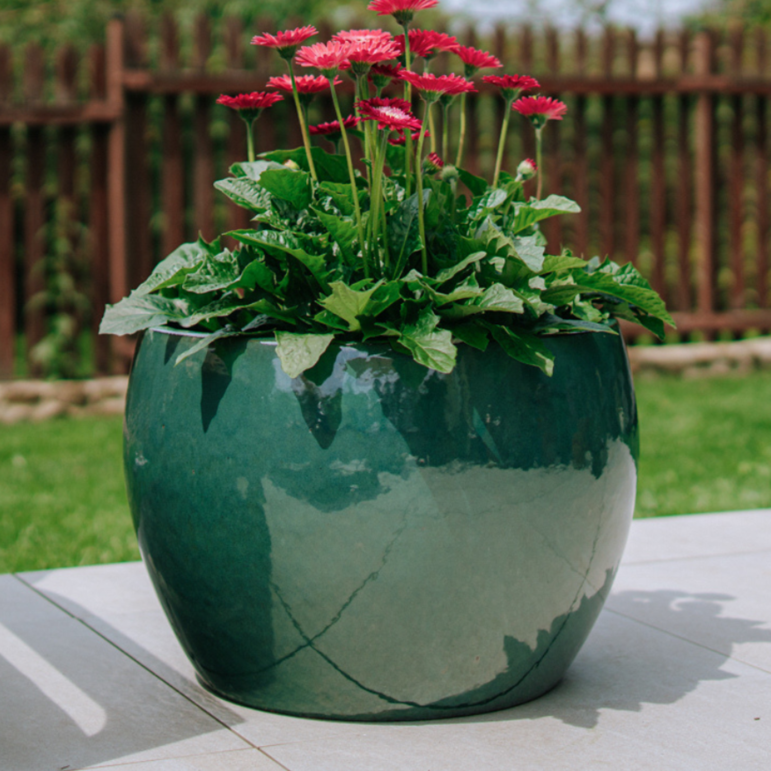 Maceta ROMULUS 31x23cm jade