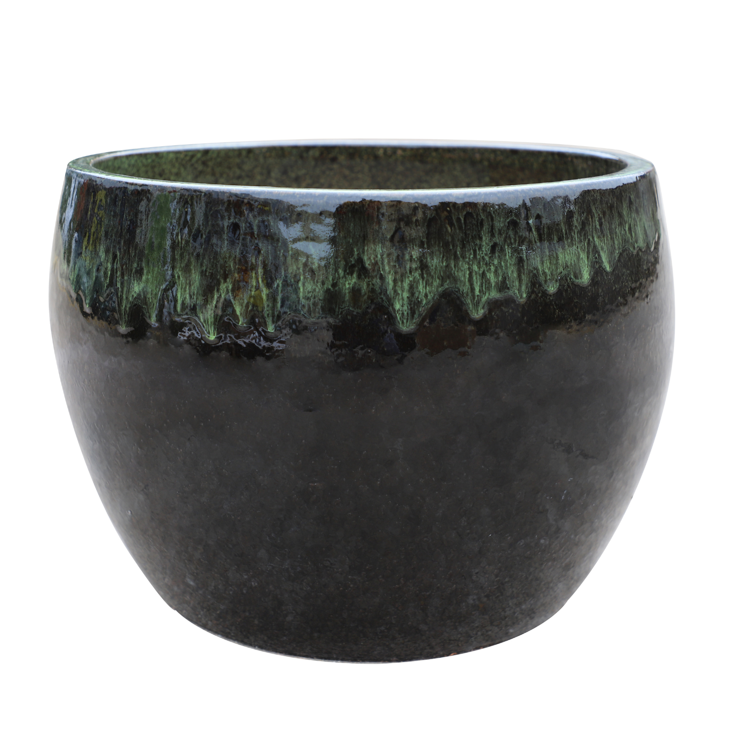 Pot ROMULUS 31x23cm noir & vert