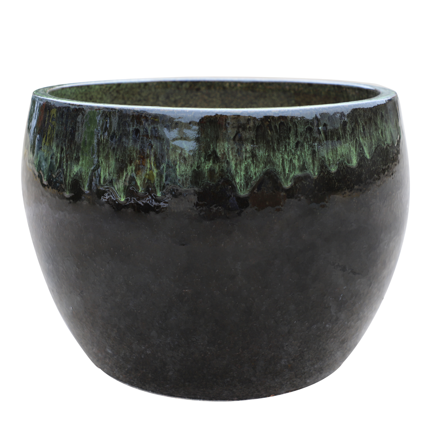 Pot ROMULUS 42x30cm noir & vert