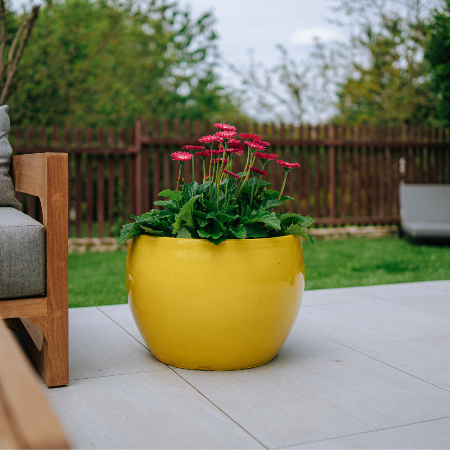 Vaso ROMULUS 55x38cm giallo