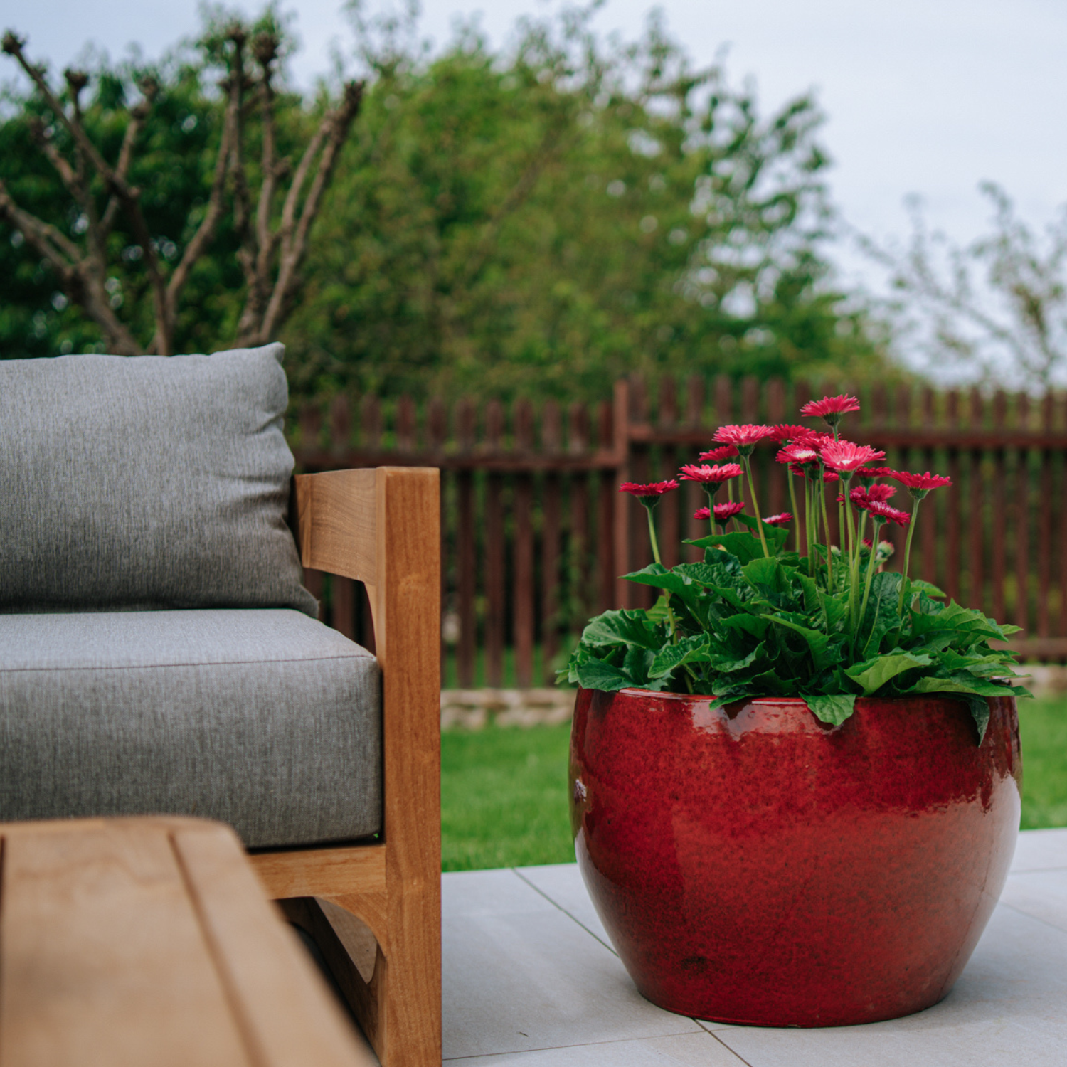 Vaso ROMULUS 55x38cm rosso tropicale
