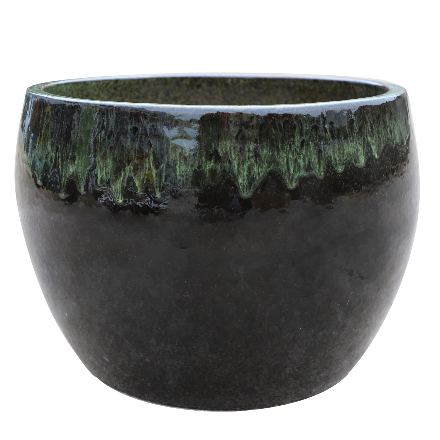 Pot ROMULUS 55x38cm noir & vert