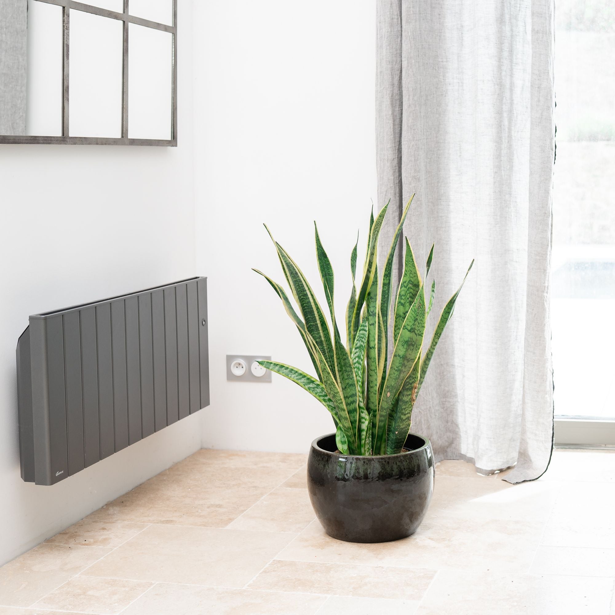 Pot ROMULUS 31x23cm noir & vert