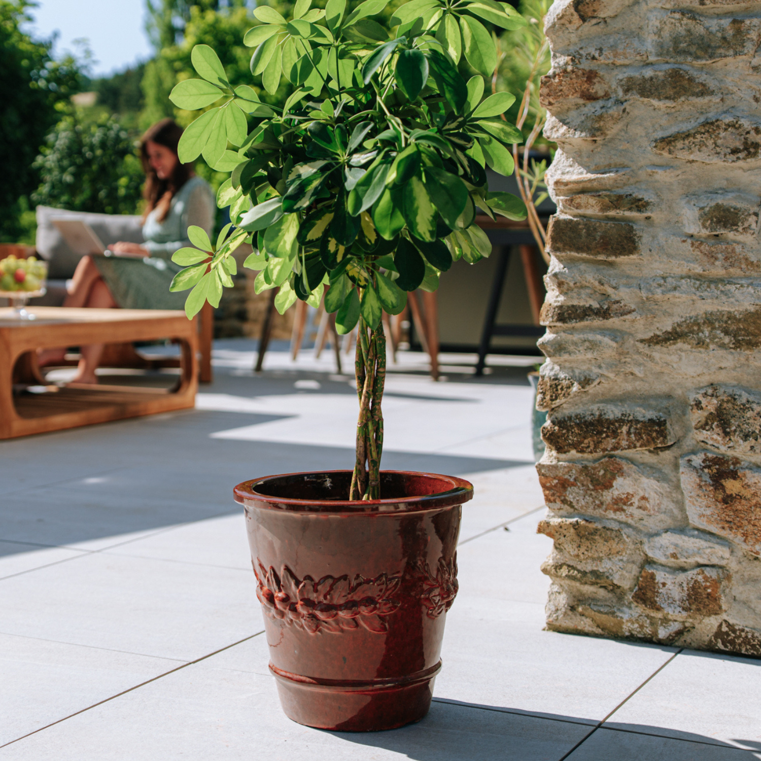 ROUSSEAU Pot 31x30cm tropical red