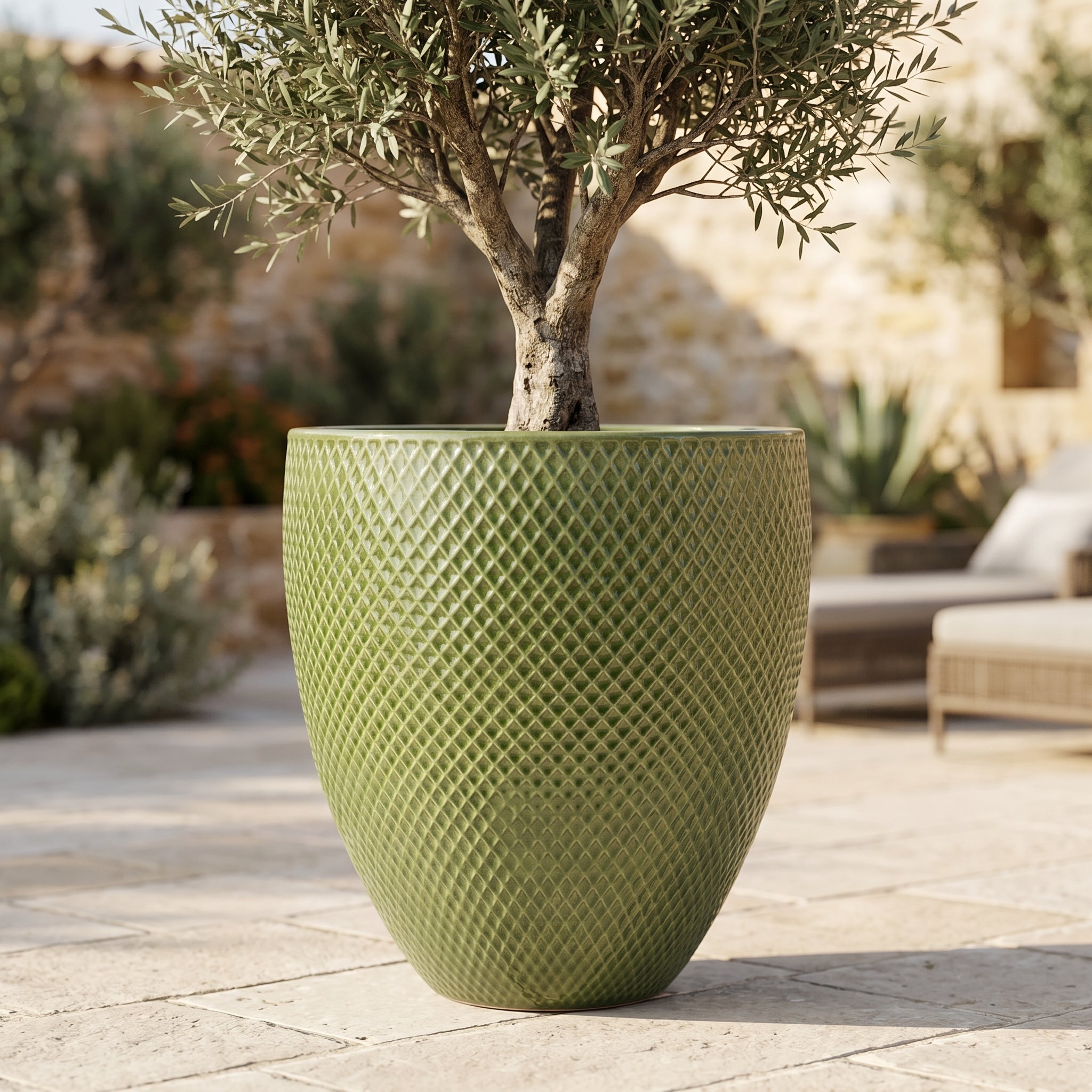 Vaso SIGNAC 29x34cm verde mela