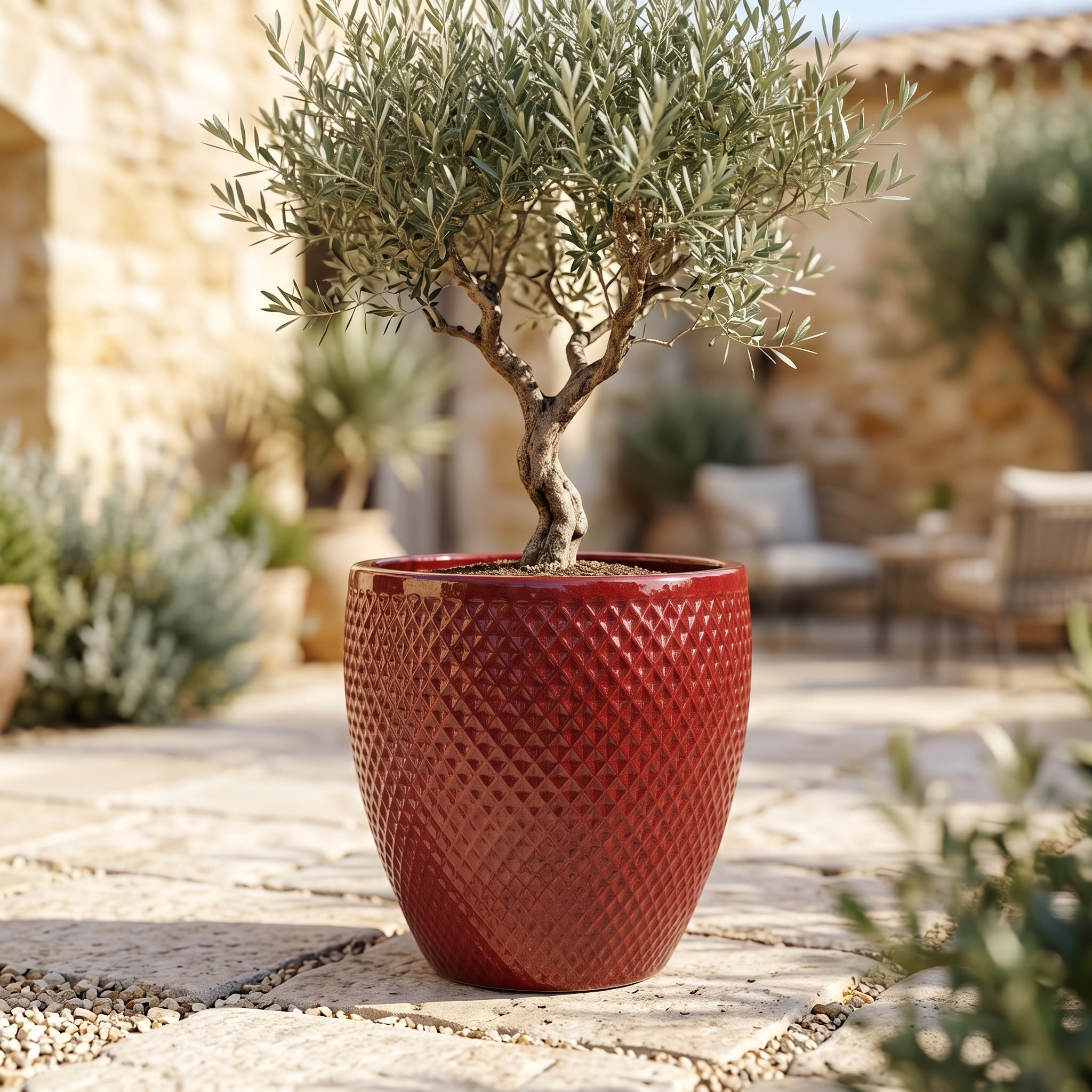 Vaso SIGNAC 48x52cm rosso imperiale