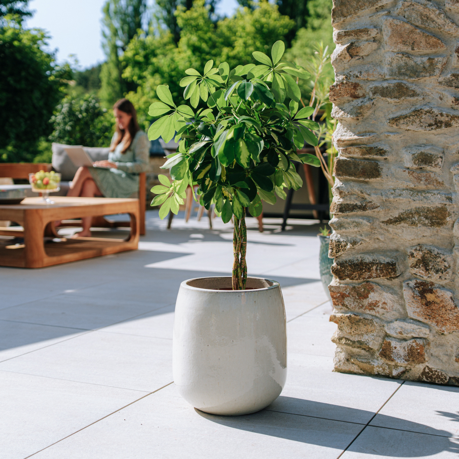 Pot SOCRATE 32x33cm crème