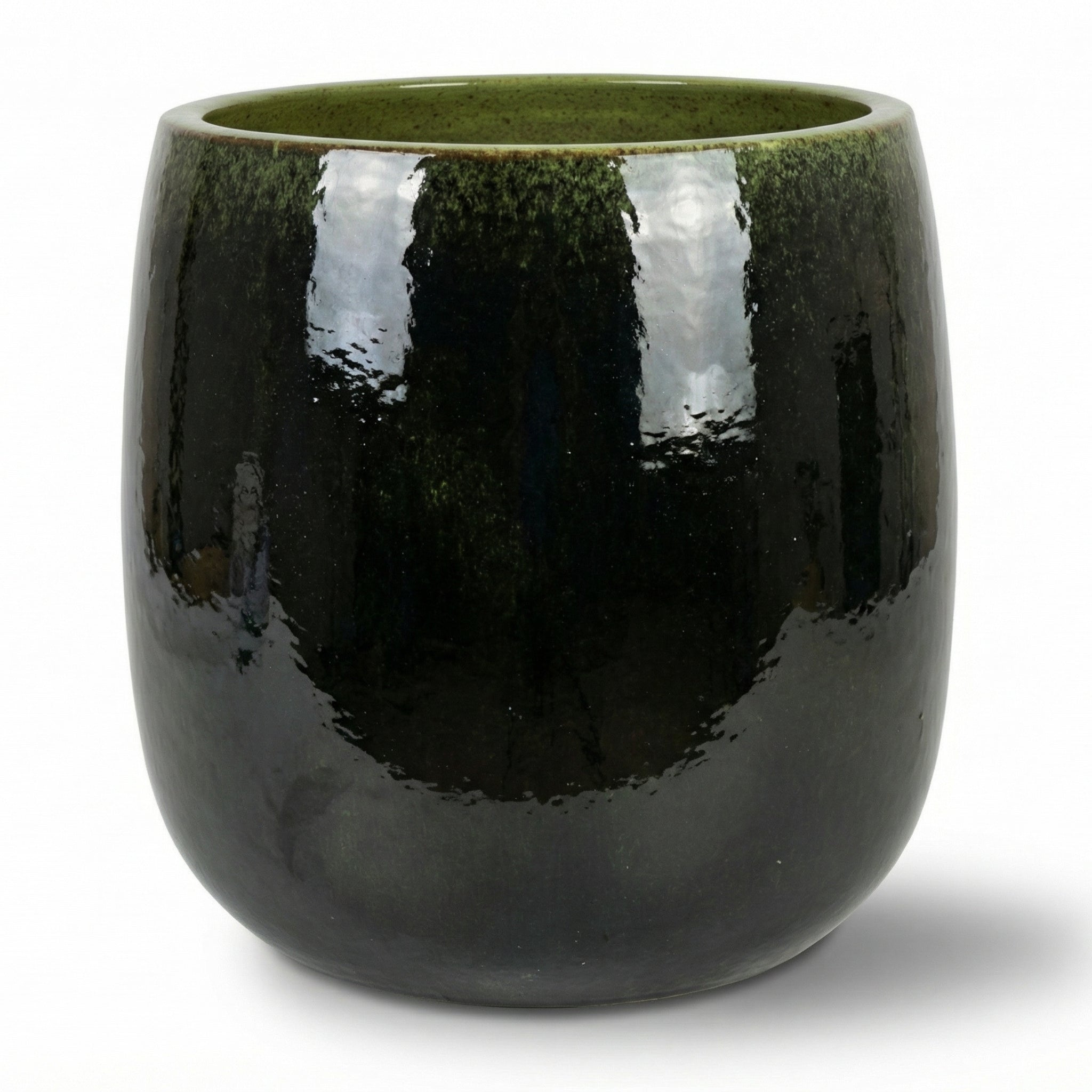 Pot SOCRATE 40x49cm noir & vert