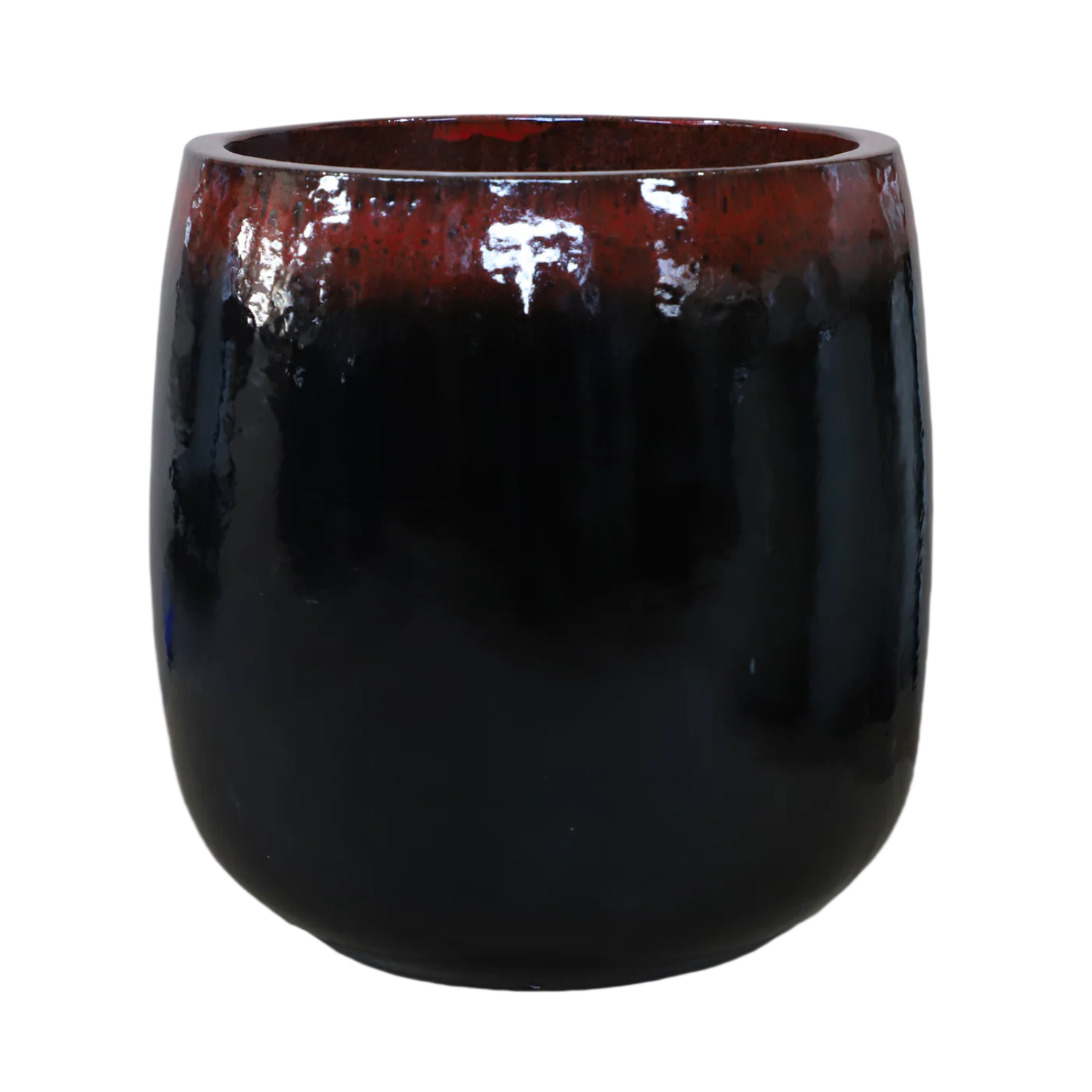 Maceta SOCRATE 40x49cm negro y rojo