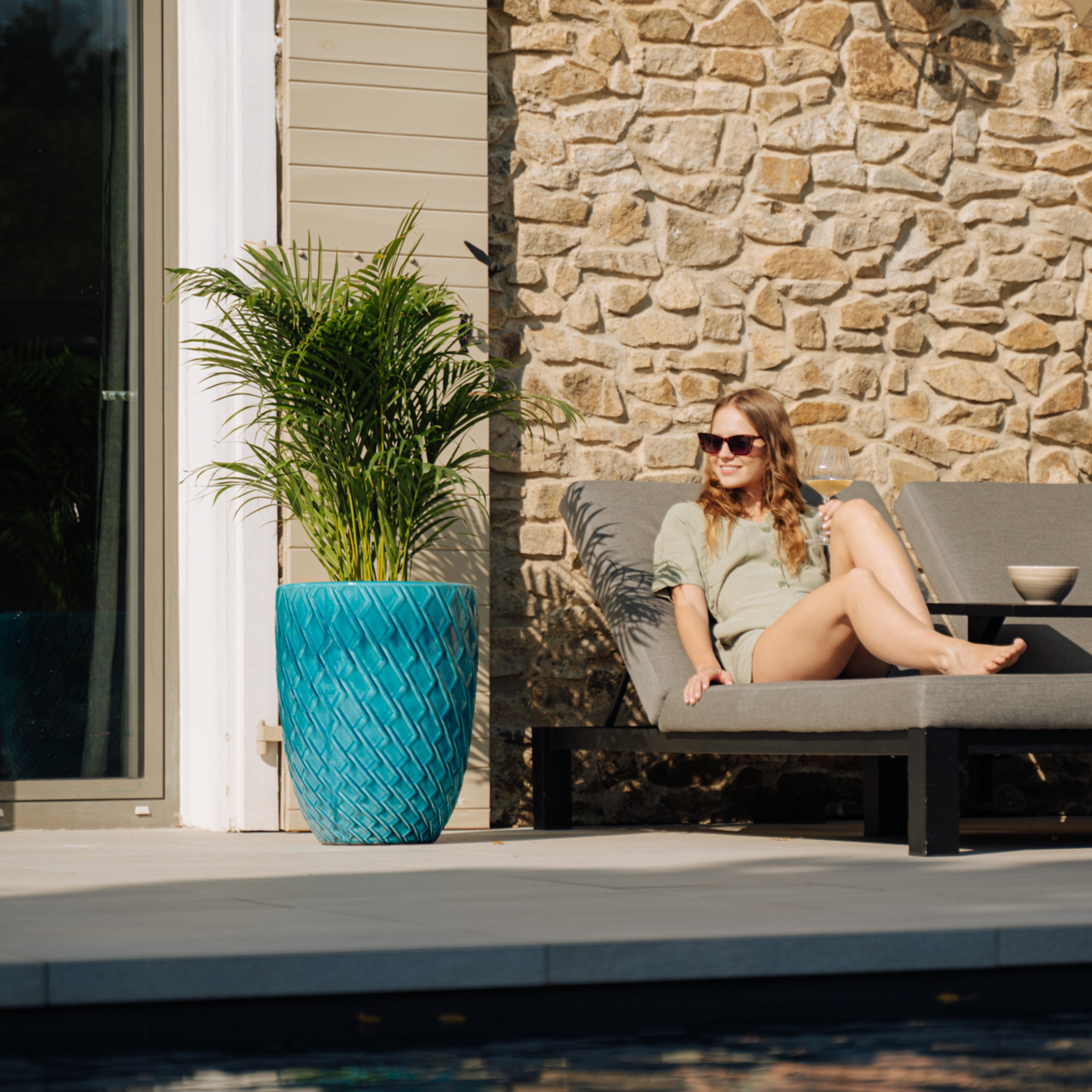 Pot ZEUS 41x55cm turquoise