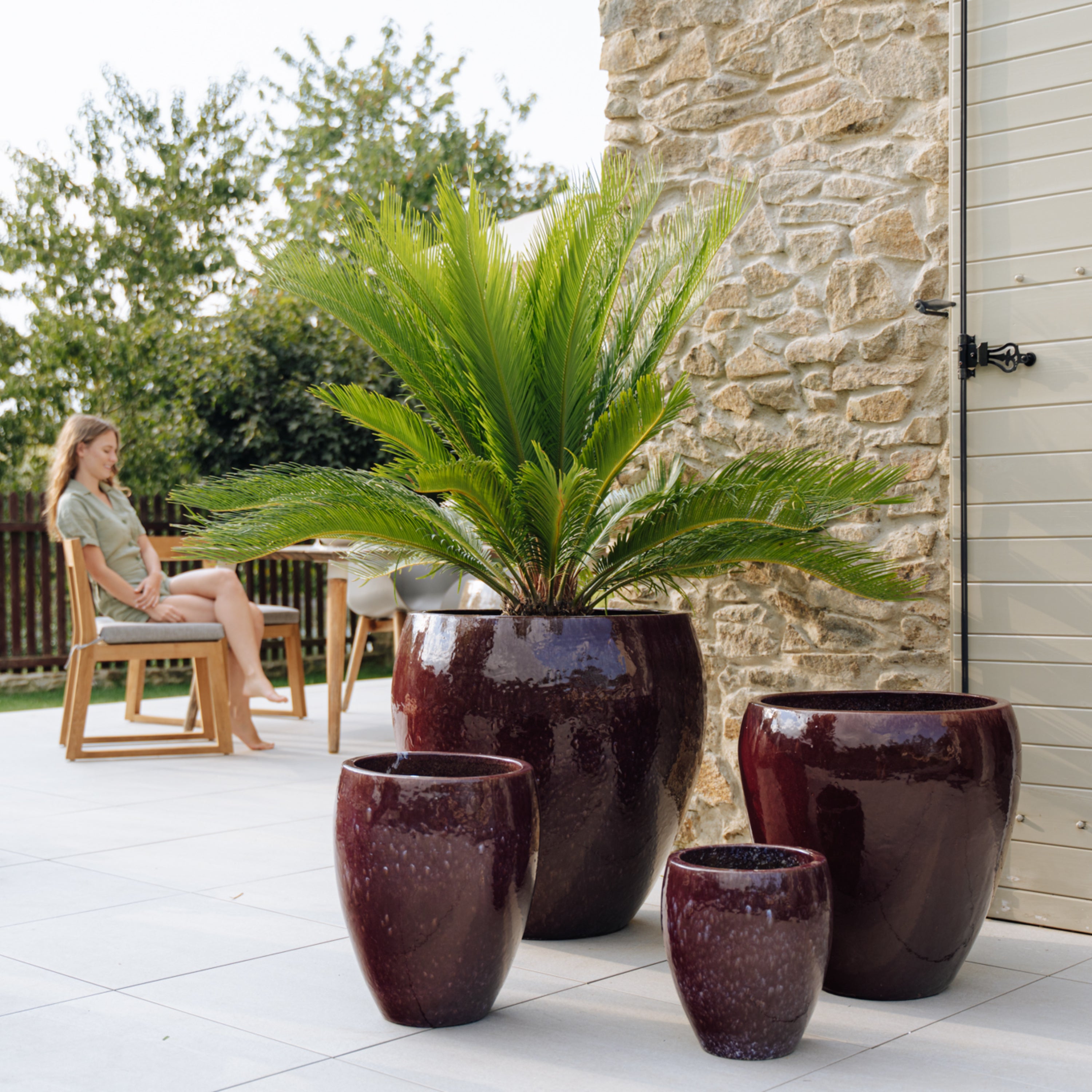 Pot LAFONTAINE 39x42cm, violet clair