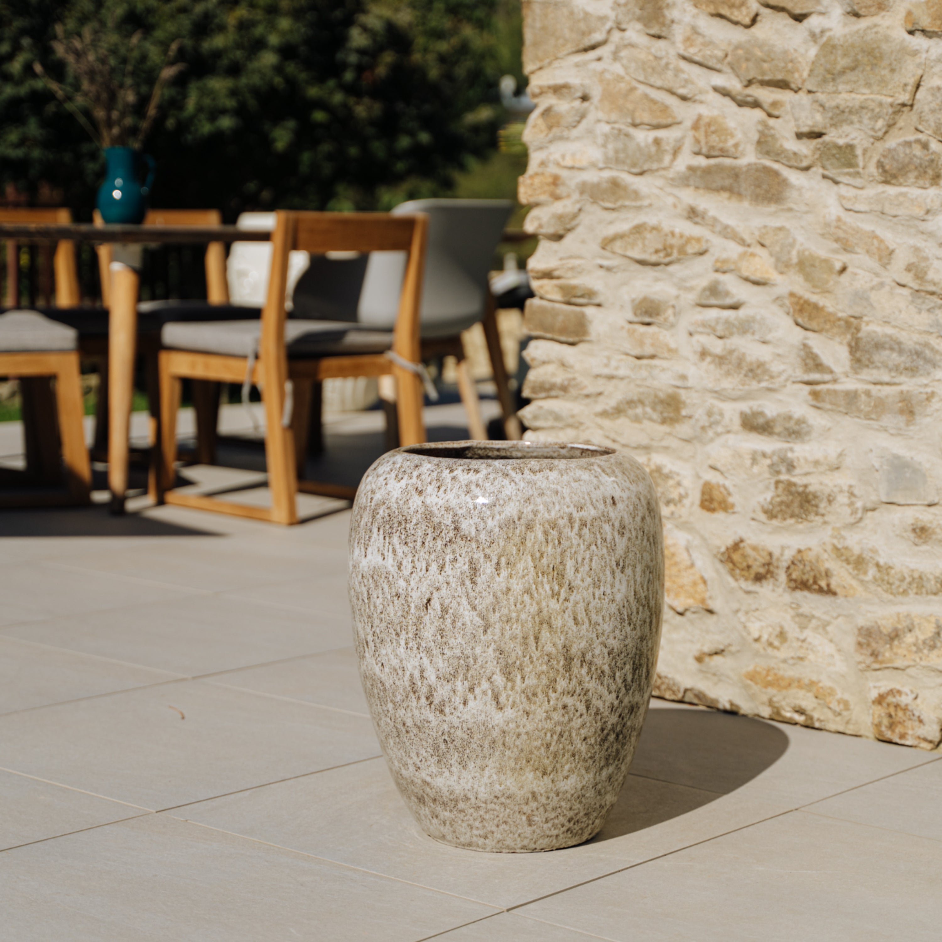 Pot GALILEE 40x50cm tigre blanc