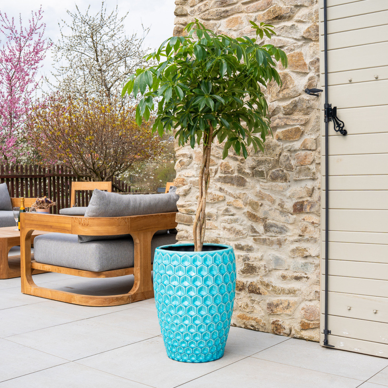 Pot VERSAILLES 38x54cm turquoise