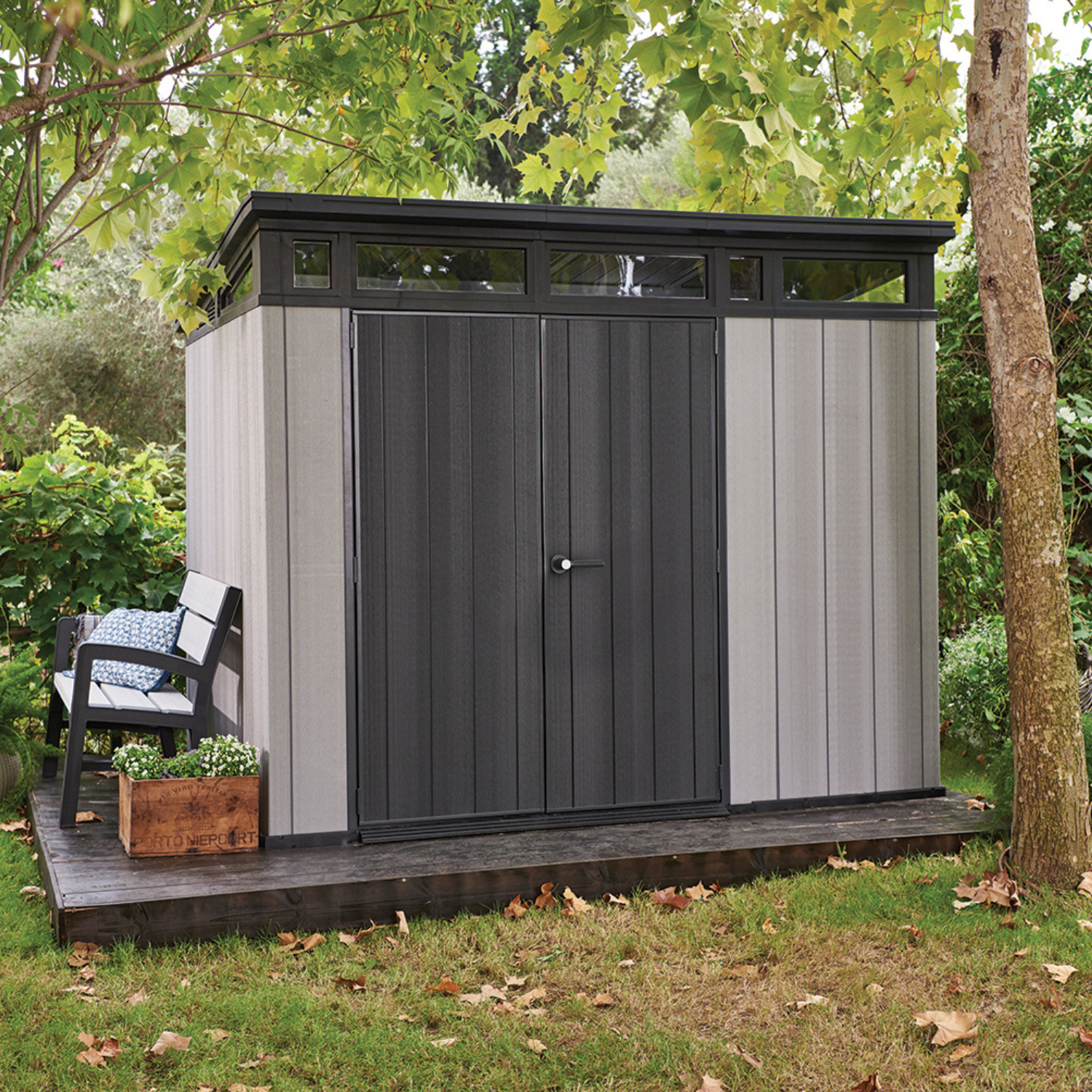 Abri de jardin ARTISAN 9x7 Gris Provencelia