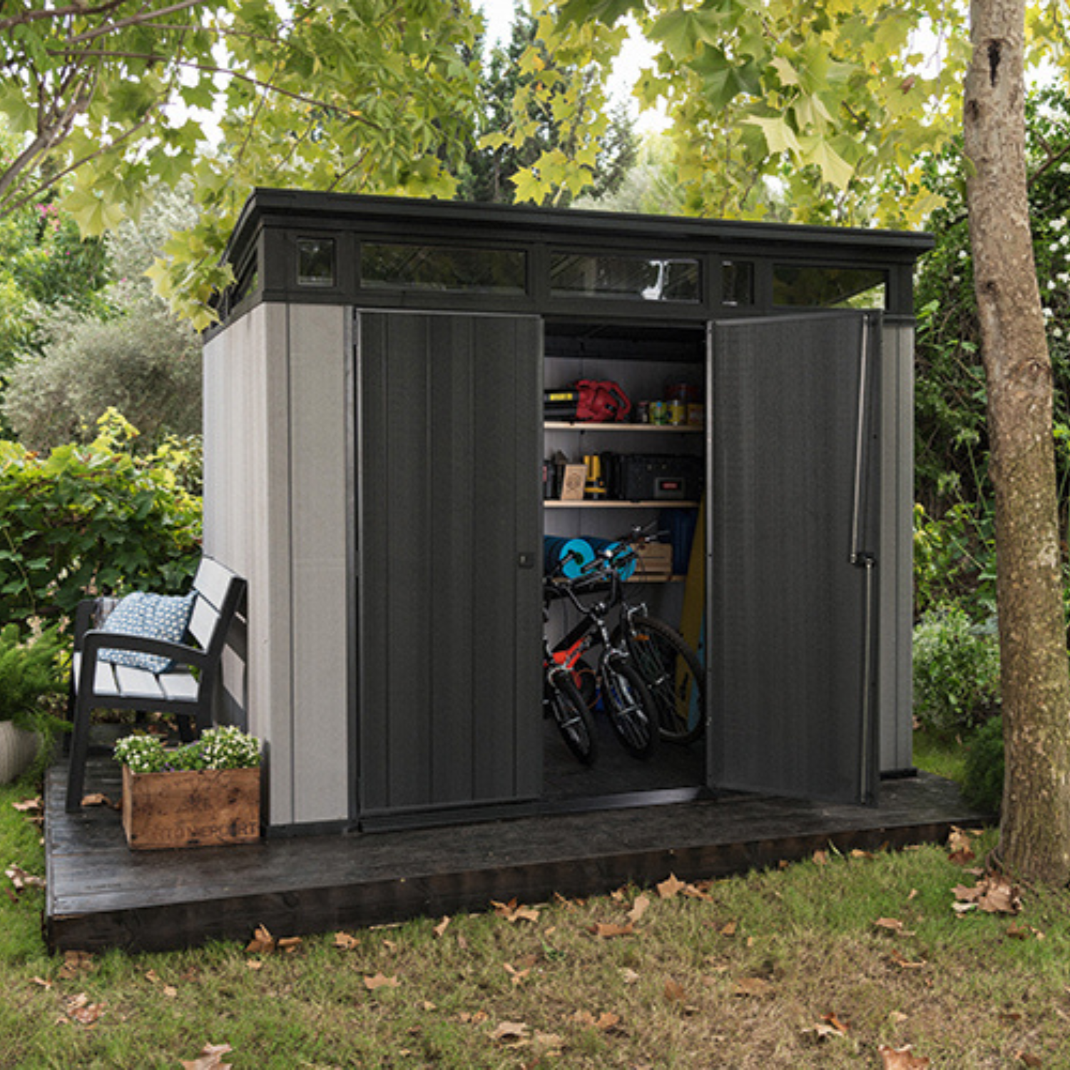 Abri de jardin ARTISAN 9x7 Gris Provencelia