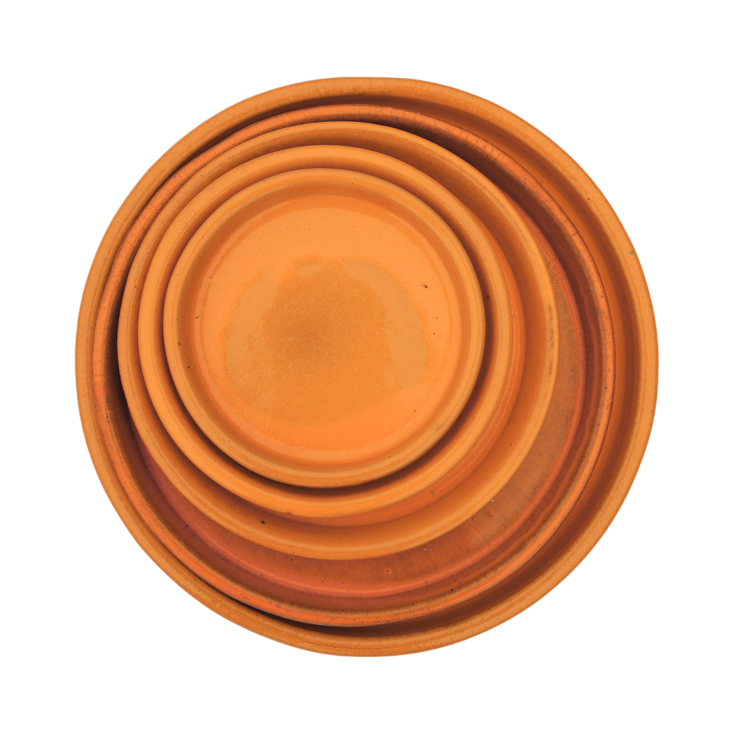 Sottopiatto 26cm, fatto a mano in terracotta smaltata, resistente al gelo, ruggine autunnale