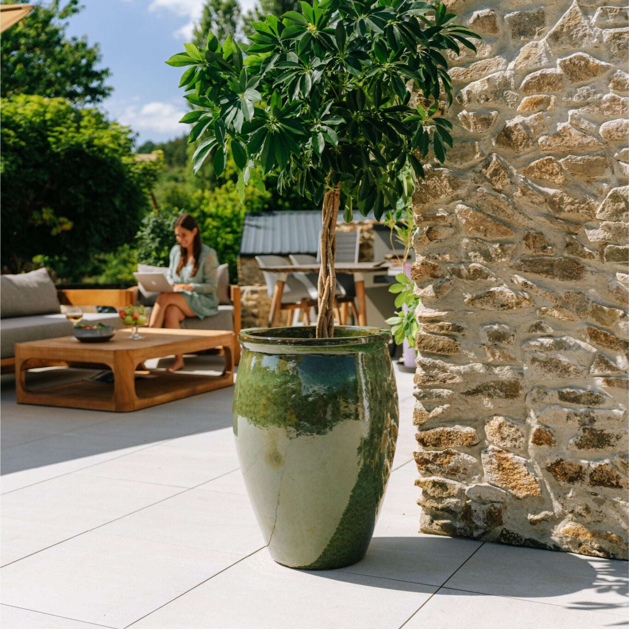 BACCHUS 50x68cm vert tropical Provencelia