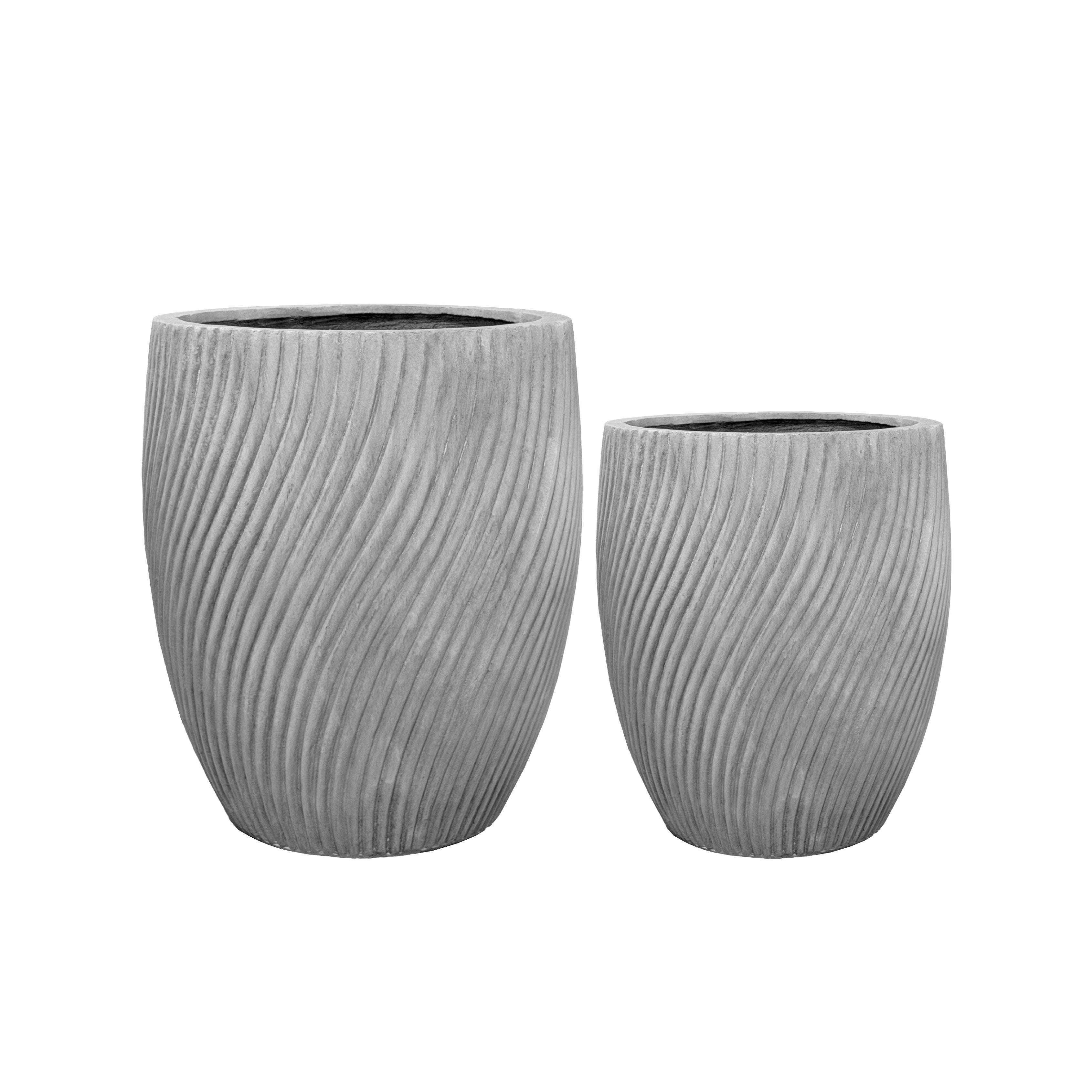 Cache-pot pré percé SOLSTICE 54x60cm gris clair Provencelia