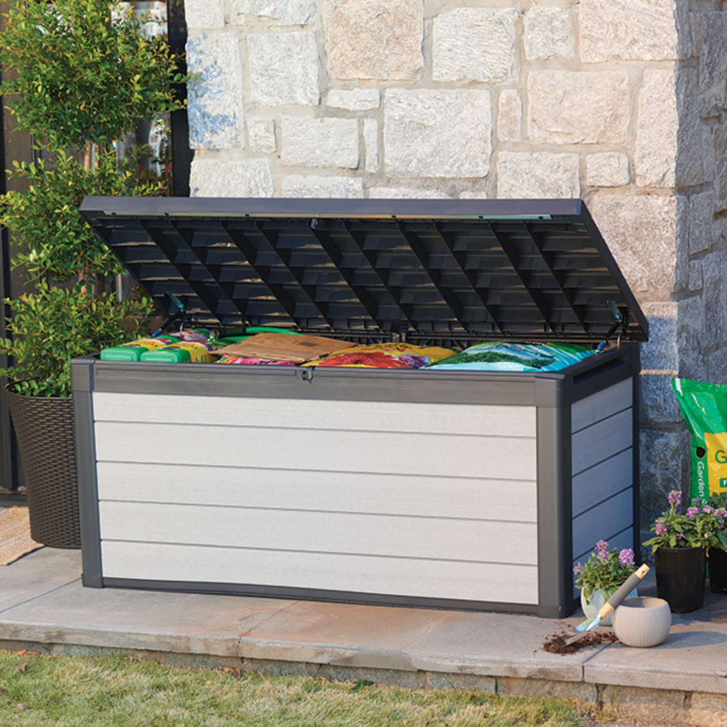 Denali DuoTech 570L Coffre de rangement 152x72x70 cm, Gris Provencelia