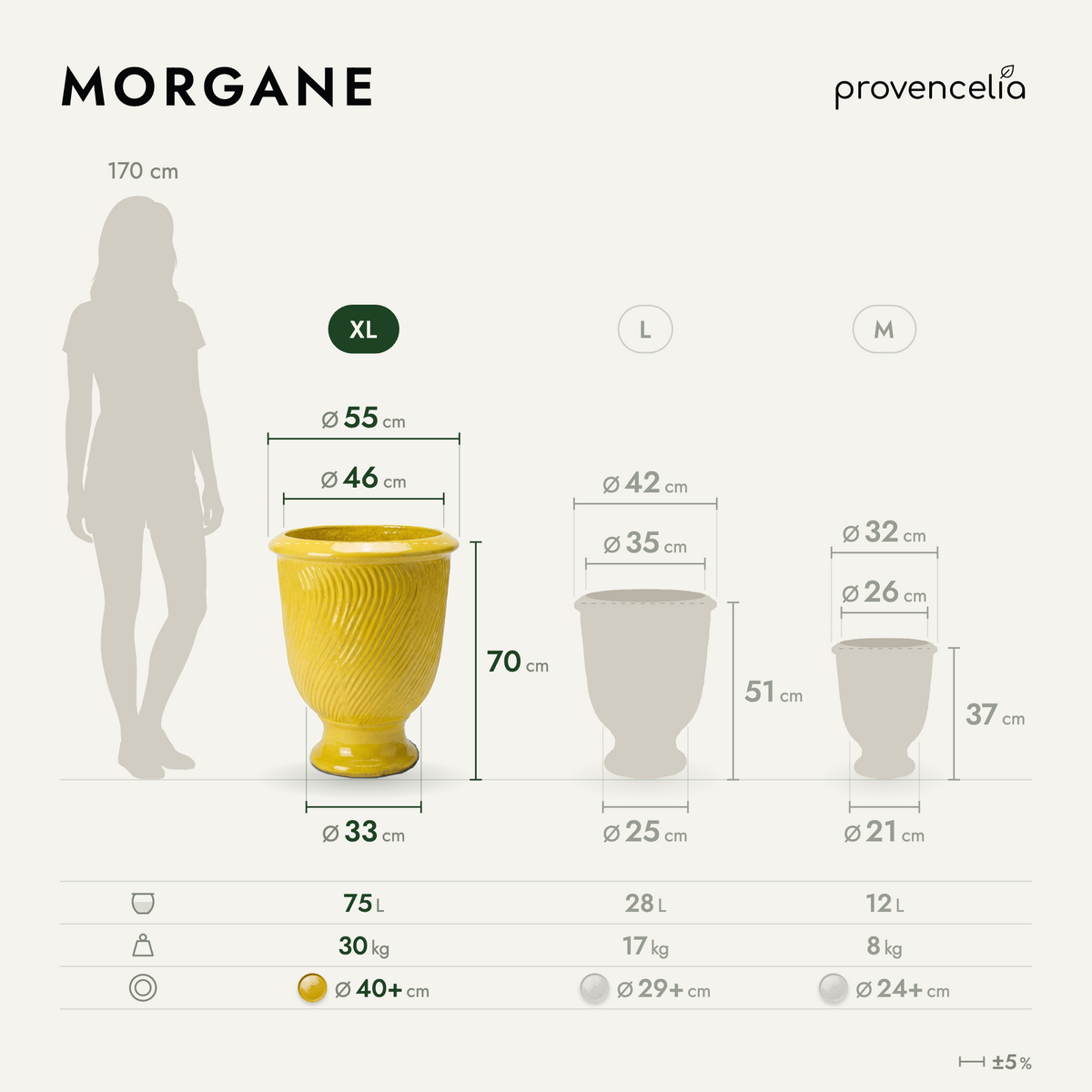 MORGANE XL – dimensions