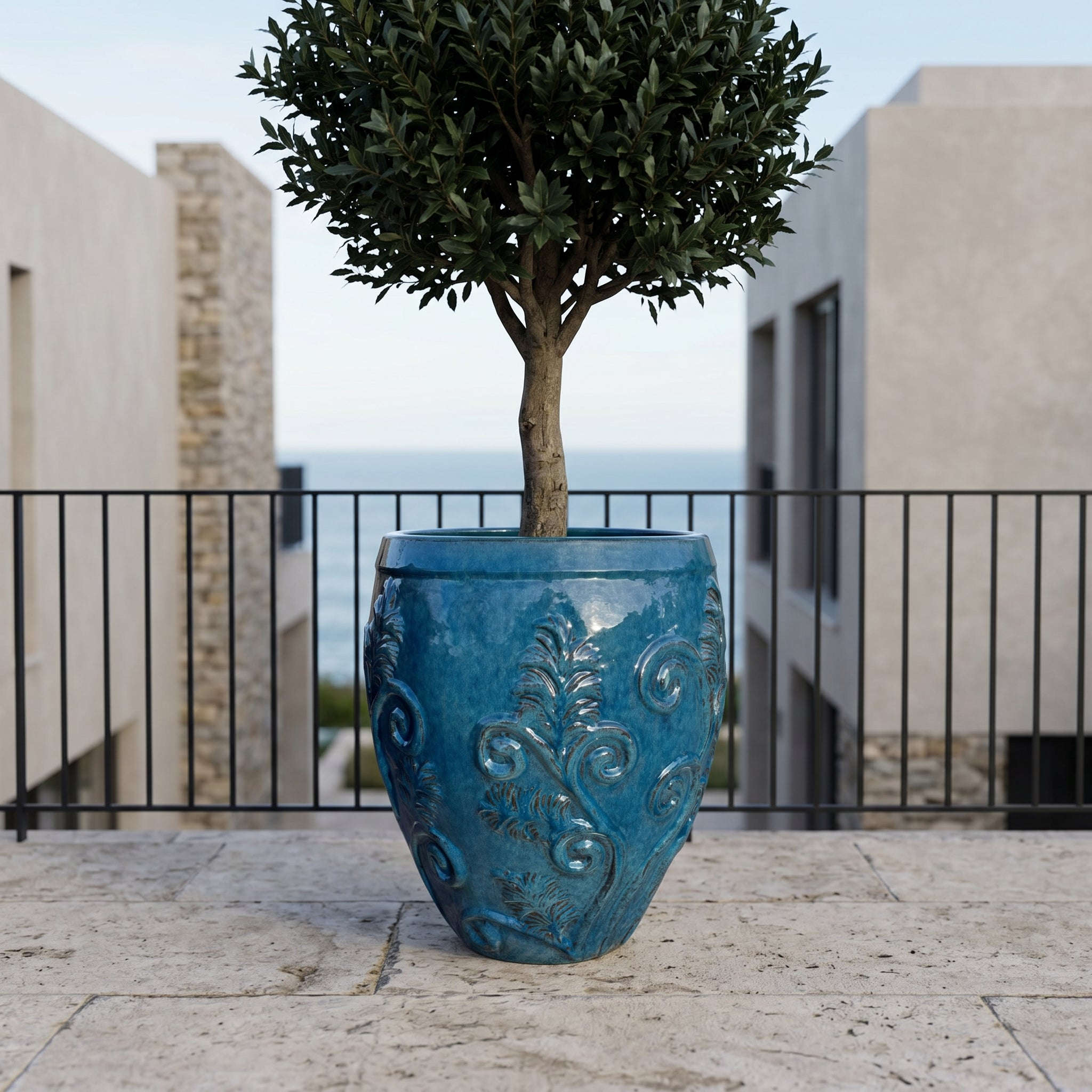 GAIA 53x57cm bleu azur Provencelia