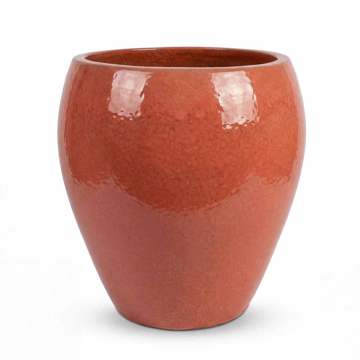 Vaso Lafontaine2 a forma di anfora 50x52 cm Aurora in ceramica smaltata, vista frontale su sfondo bianco