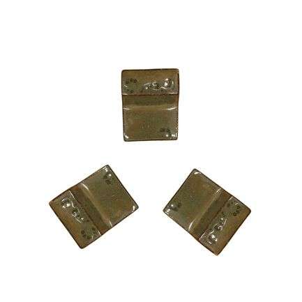 Lot de 3 pieds de pot 6cm vert crème fait à la main en terre cuite émaillée Provencelia