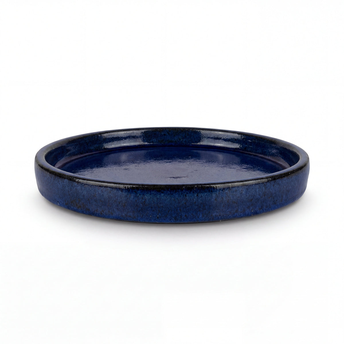 Majorelle Blue 21 cm saucer, front view on a white background